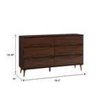 Atticus Solid Wood Mid-Century Modern Dresser Thumbnail