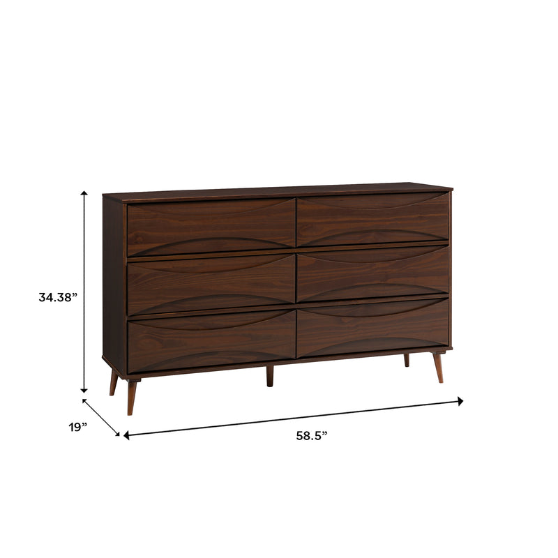 Atticus Solid Wood Mid-Century Modern Dresser