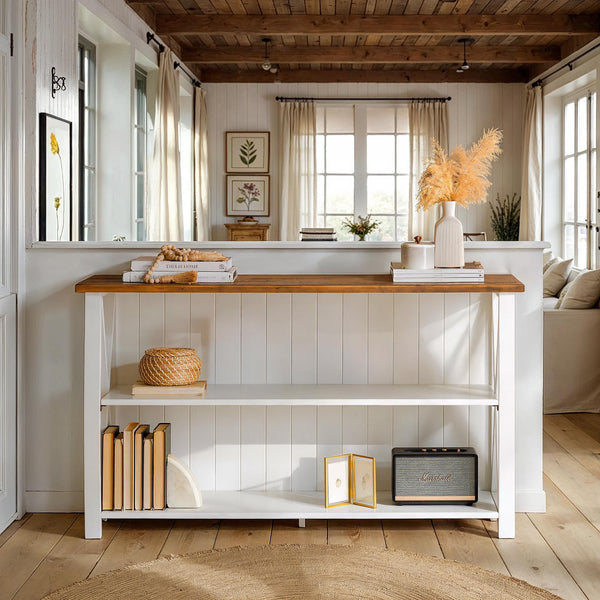 Lucas Farmhouse Storage Console Table | Walker Edison