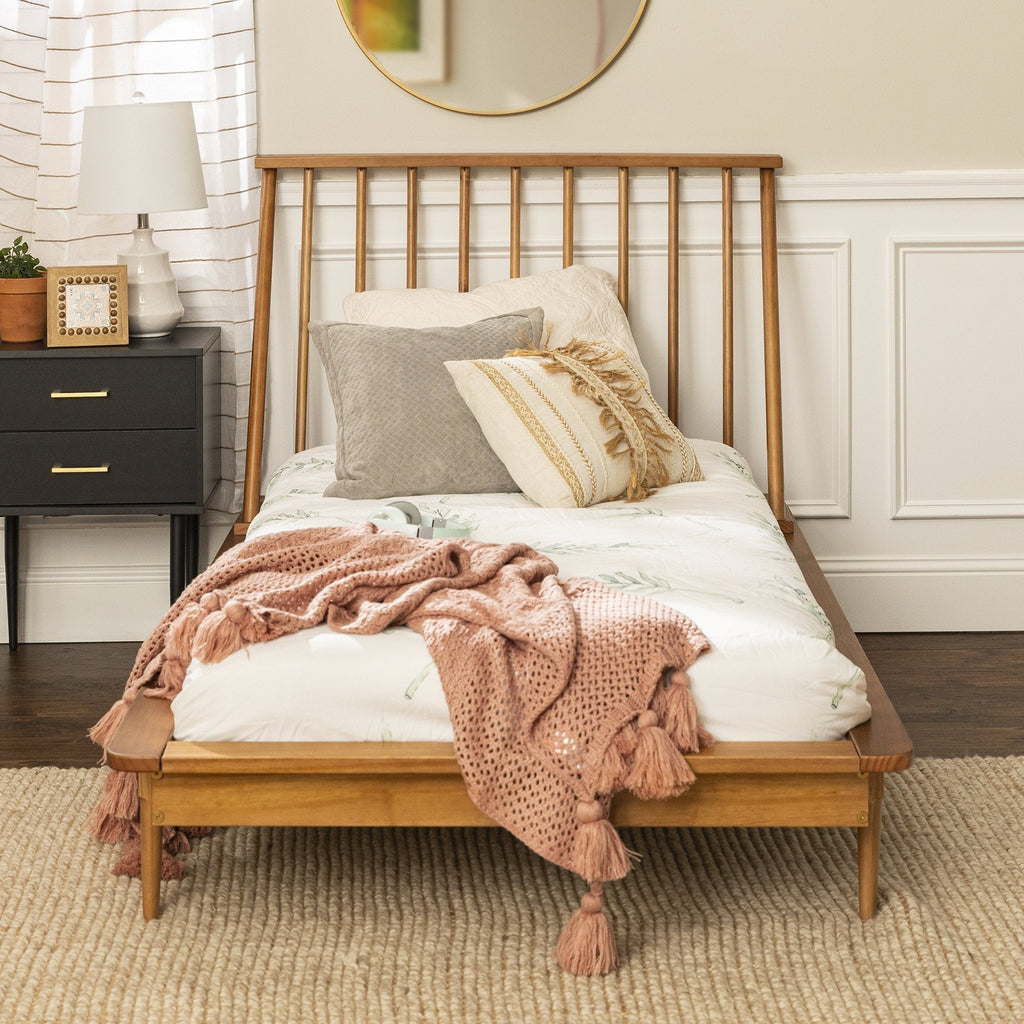 Spindle-Back Solid Wood Bed Frame | Walker Edison