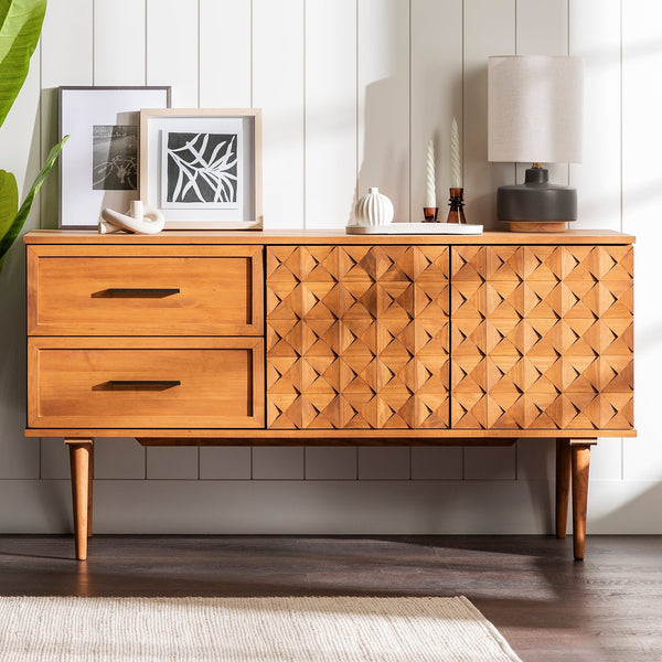 Tessa Solid Wood Prism Sideboard Dining / Kitchen Walker Edison 