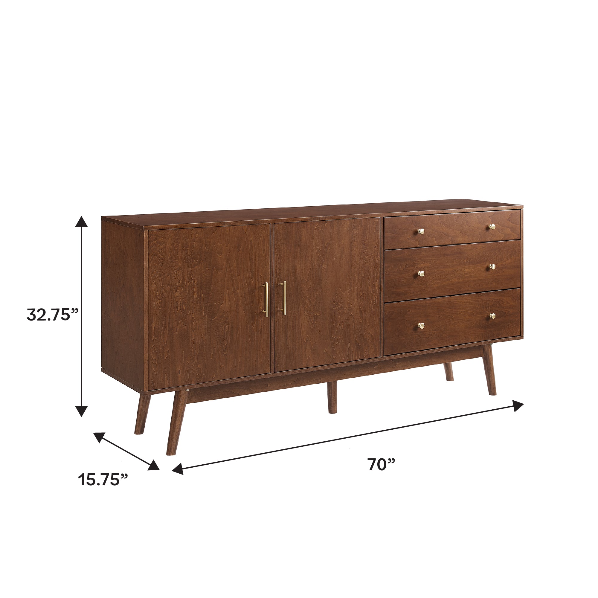 70-Inch Mid-Century Modern TV Console | Walker Edison