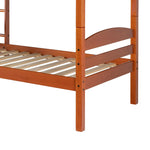 Transitional Solid Wood Twin-over-Twin Bunk Bed Frame Living Room Walker Edison  Thumbnail