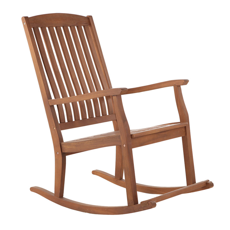 NORDICTEAK - Captains Oiled Teak Outdoor Patio Rocking Chair