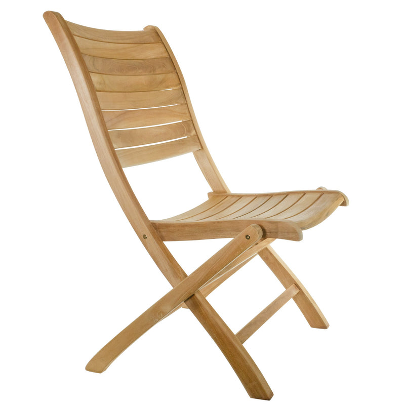 NORDICTEAK - Naples Natural Teak Outdoor Patio Folding Chair