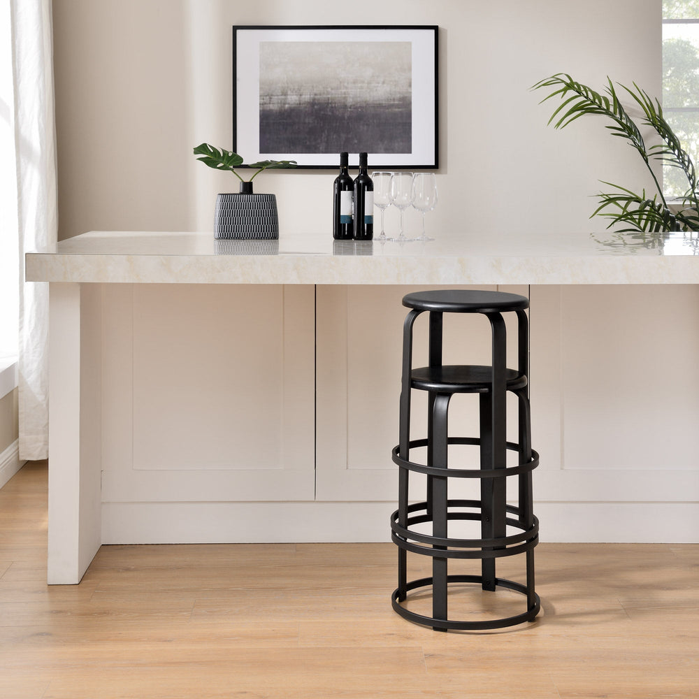 Best 26 Metal and Wood Kitchen Bar Stool Walker Edison