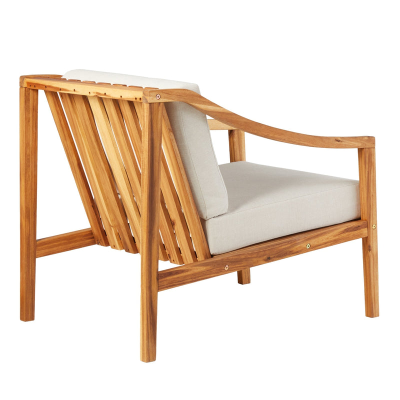 Cologne Modern Solid Wood Outdoor Lounge Chair - WHS Outdoor Walker Edison 