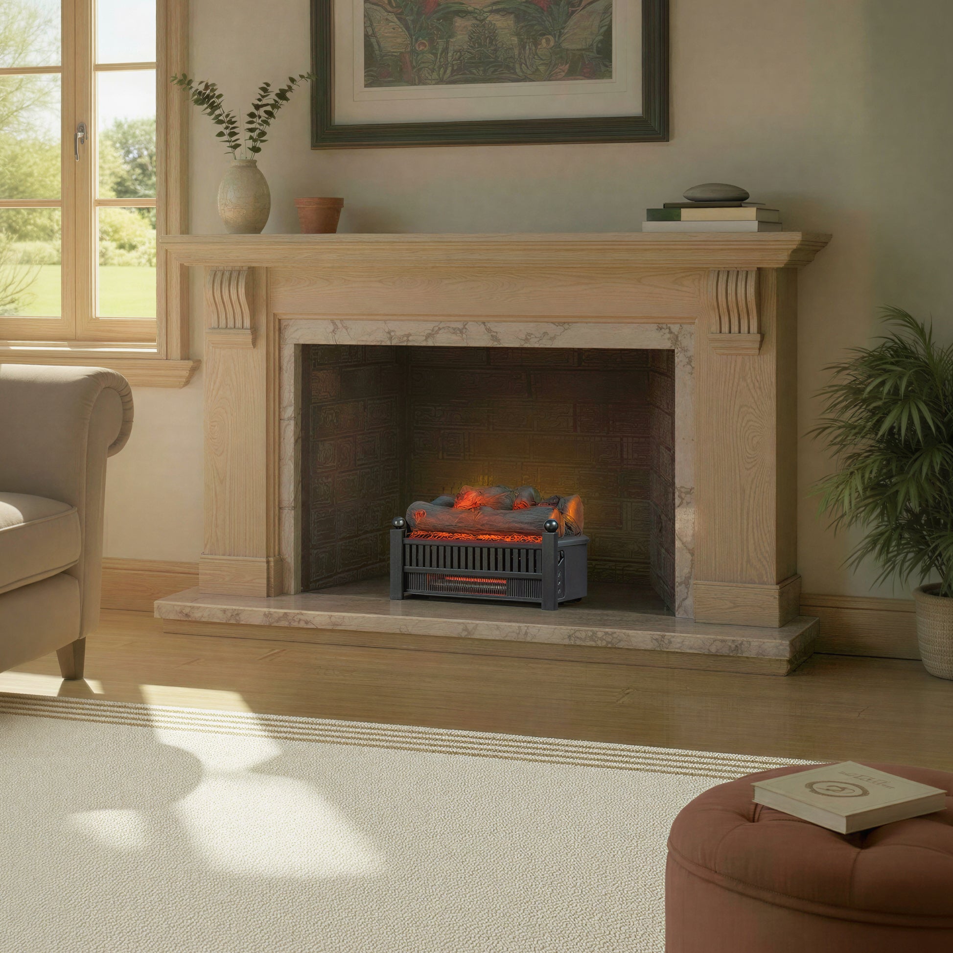 duraflame® Electric Infrared Log Set with Crackling Sound Effect