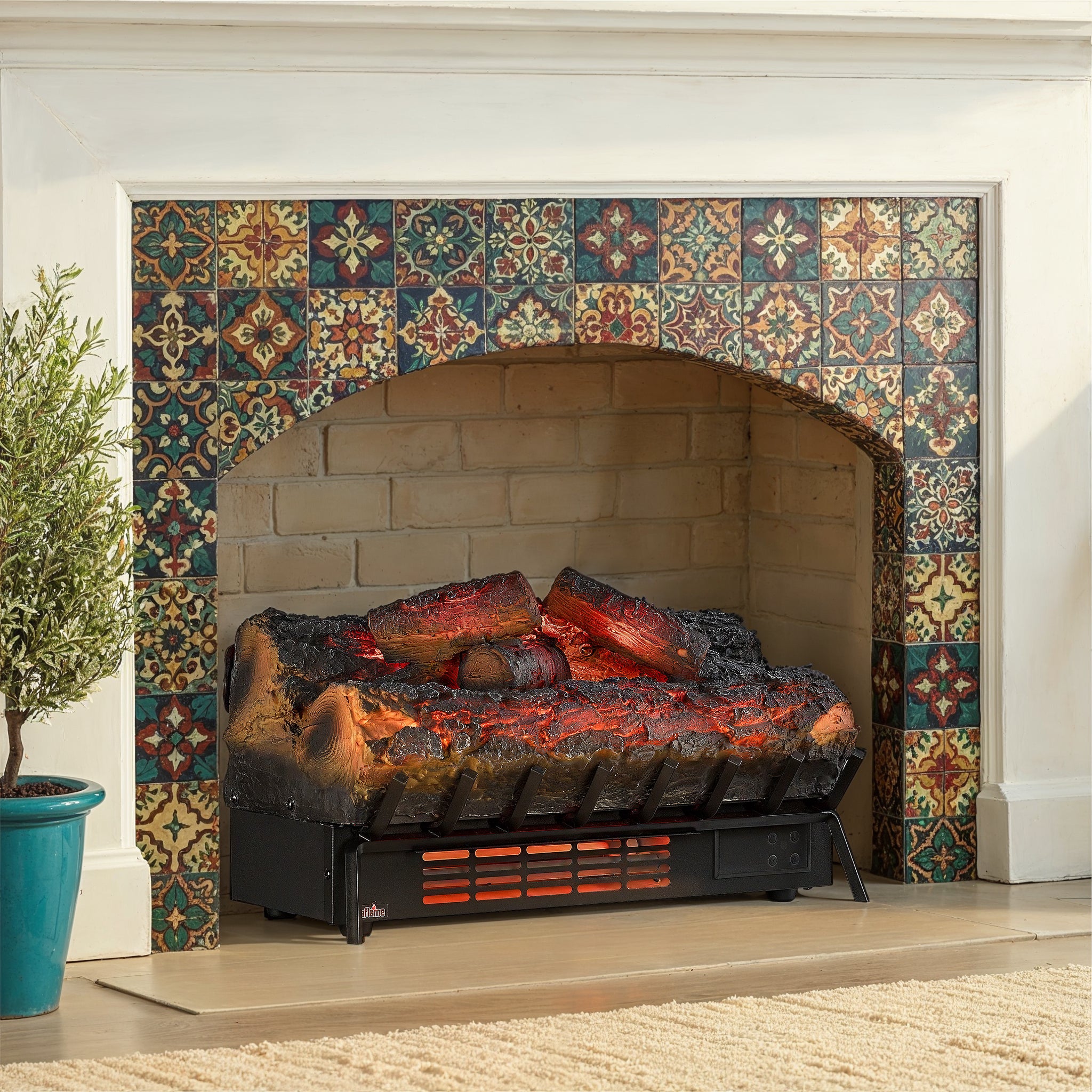 duraflame® Electric Infrared Log Set Heater with Remote – Walker