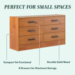 Declan 6-Drawer Solid Wood Dresser with Handles Thumbnail