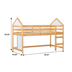 Skyler Contemporary Wood Low Loft Bunk Bed Thumbnail