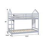 Skyler Contemporary Wood Twin over Twin Bunk Bed Thumbnail