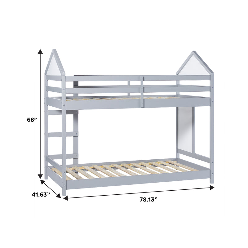 Skyler Contemporary Wood Twin over Twin Bunk Bed