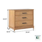 Annette Contemporary 3-Drawer Wood Nightstand Thumbnail