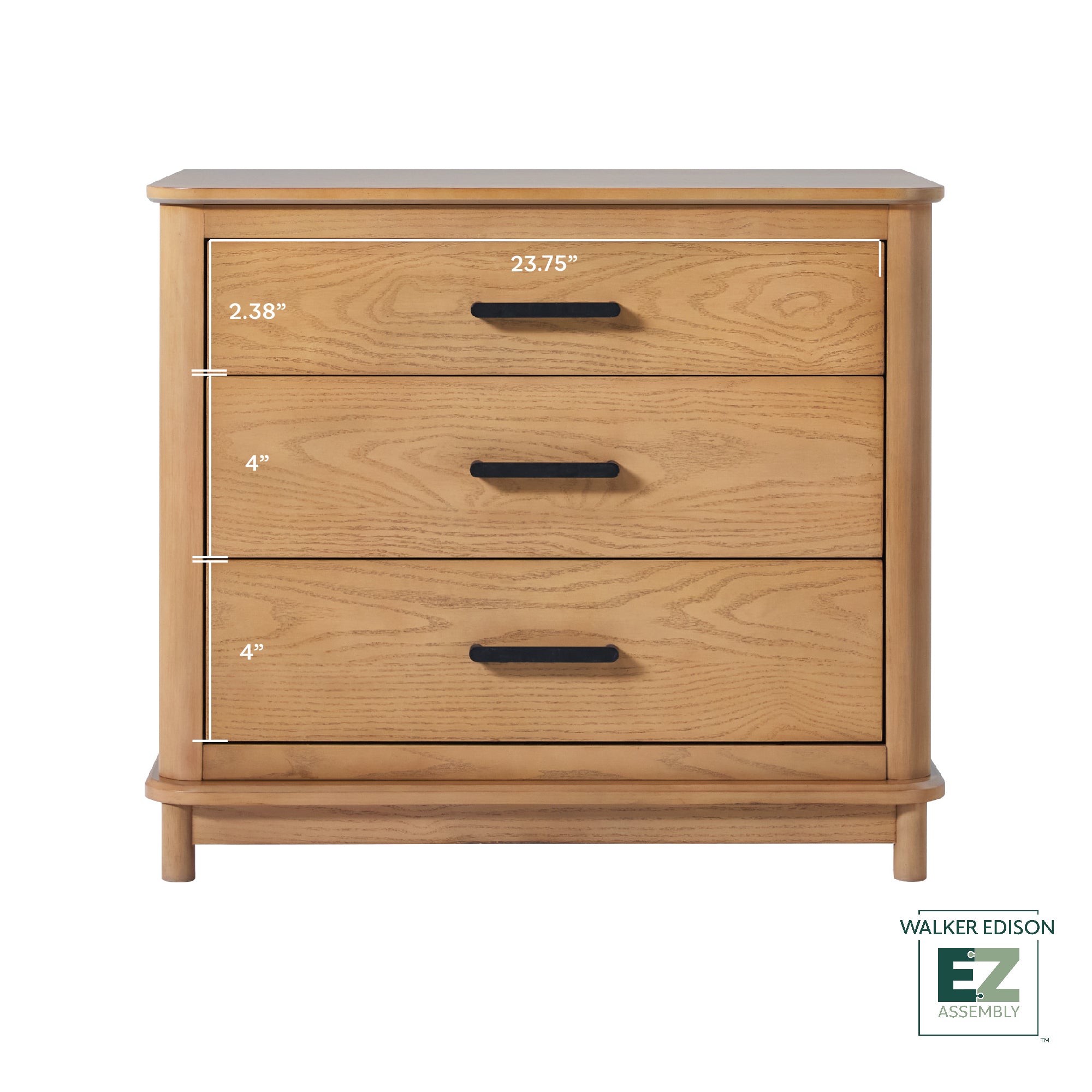Annette Contemporary 3-Drawer Wood Dresser | Walker Edison