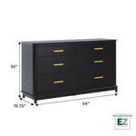 Annette Contemporary 6-Drawer Wood Dresser Thumbnail