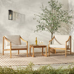 Modern 3-Piece Patio Chat Set Living Room Walker Edison  Thumbnail