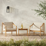 Modern 3-Piece Patio Chat Set Living Room Walker Edison Natural  Thumbnail