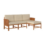 Modern Solid Wood 3-Piece Outdoor Sectional Set Outdoor Walker Edison  Thumbnail