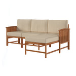 Modern Solid Wood 3-Piece Outdoor Sectional Set Outdoor Walker Edison  Thumbnail