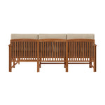 Modern Solid Wood 3-Piece Outdoor Sectional Set Outdoor Walker Edison  Thumbnail