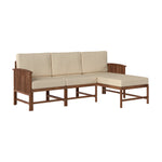 Modern Solid Wood 3-Piece Outdoor Sectional Set Outdoor Walker Edison  Thumbnail