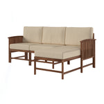 Modern Solid Wood 3-Piece Outdoor Sectional Set Outdoor Walker Edison  Thumbnail