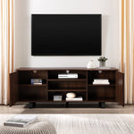 60" Modern TV Cabinet with Paneled Doors Living Room Walker Edison  Thumbnail