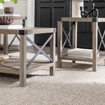 3-Piece Barndoor Accent Table Set Living Room Walker Edison  Thumbnail