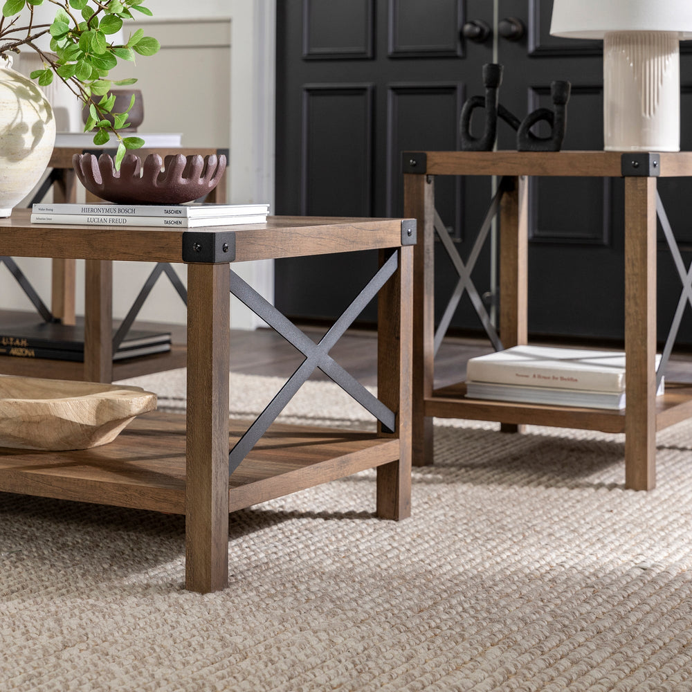 3-Piece Barndoor Accent Table Set – Walker Edison