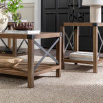 3-Piece Barndoor Accent Table Set Living Room Walker Edison  Thumbnail