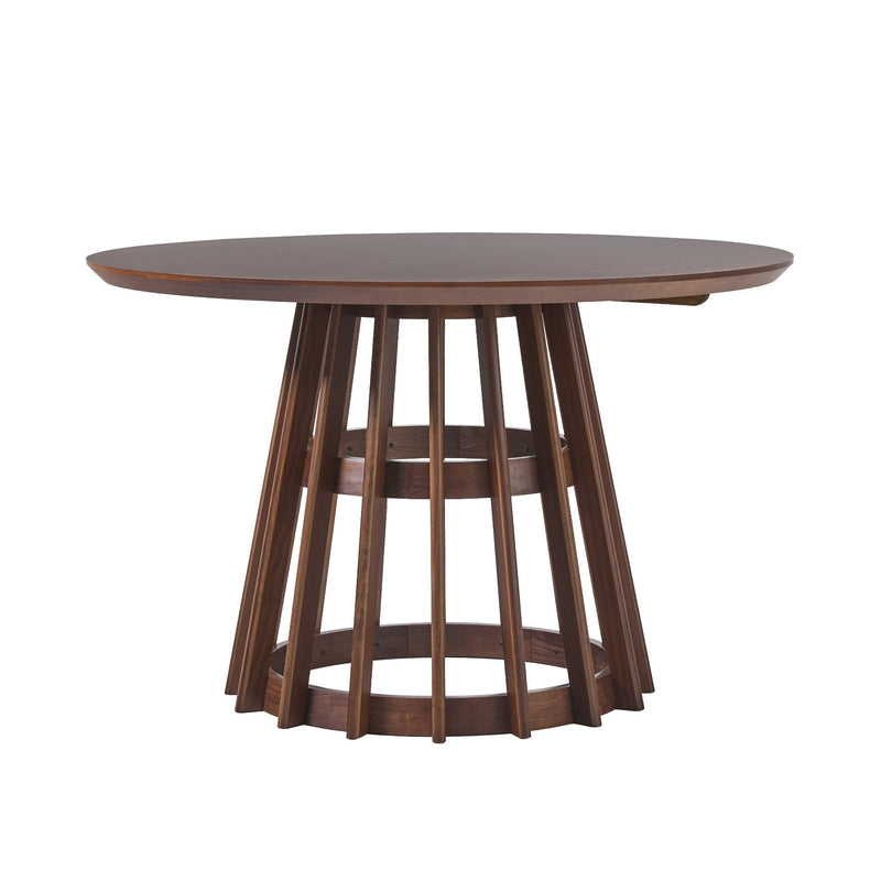 Modern 48" Round Solid Wood Dining Table | Japandi Dining Table | Walker Edison