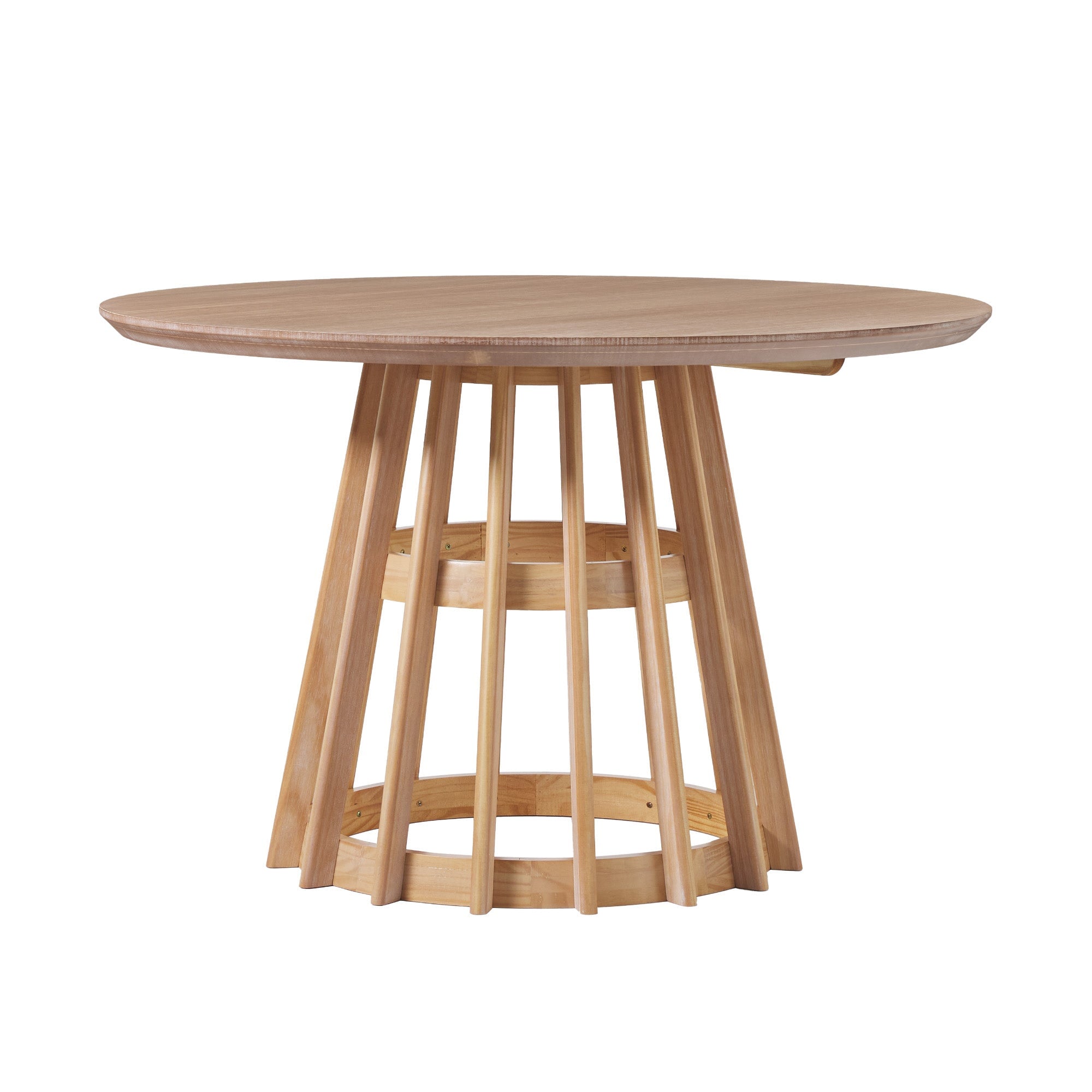 Round Solid Modern 48 Round Solid Wood Dining Table – Walker Edison