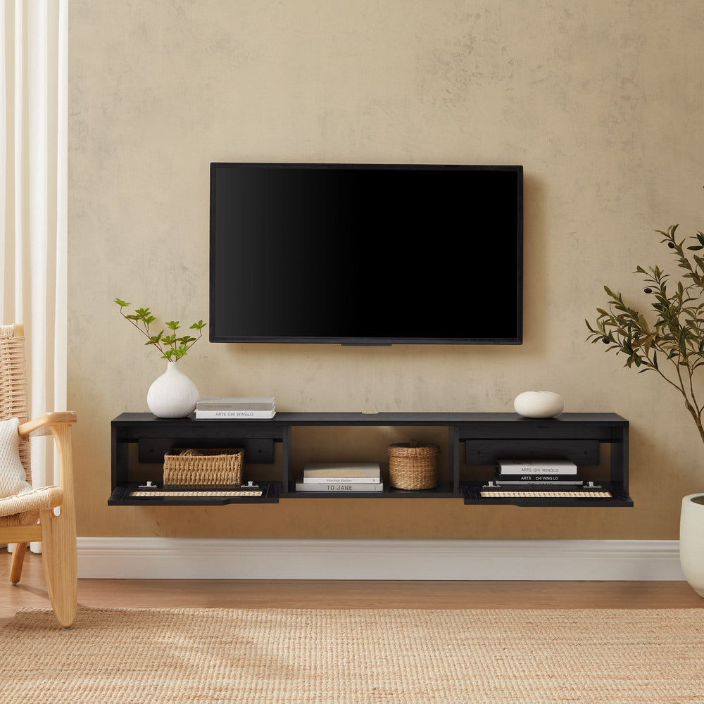 Camden Low Profile Fireplace Tv Stand For 65+ Inch Tv | Crosley Furniture, image size:1000x1000
