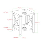 3-Piece Barndoor Accent Table Set Living Room Walker Edison  Thumbnail