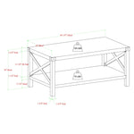 3-Piece Barndoor Accent Table Set Living Room Walker Edison  Thumbnail