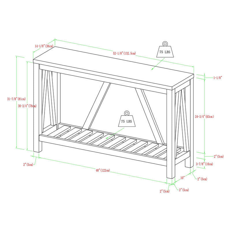 A-Frame Rustic Entry Table – Walker Edison