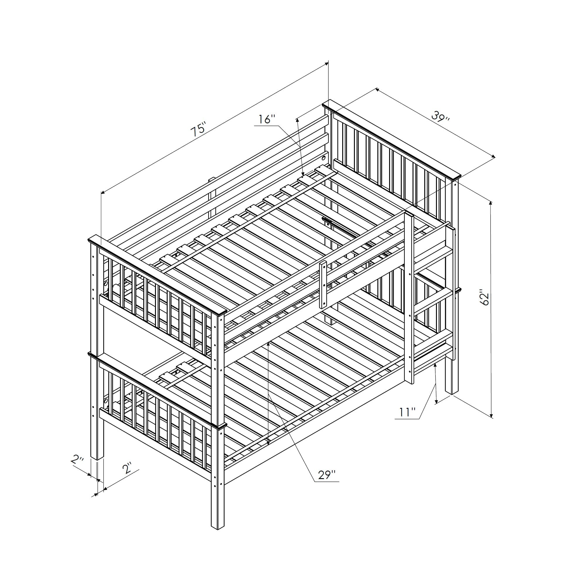 Classic Bunk Bed – Walker Edison