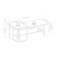 2-Piece Modern Nesting Coffee Table Living Room Walker Edison