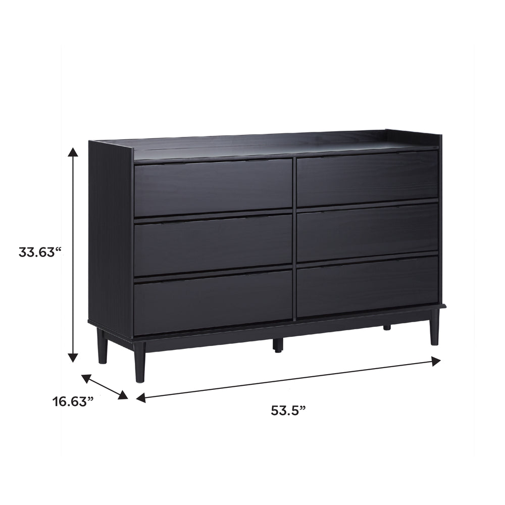black dress grey suit Lee Mid-Century Modern Wood Dresser – Walker Edison