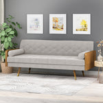 Linen Aidan Sofa with Wood Accents Thumbnail