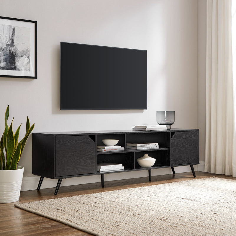 Mid-Century Modern Angular TV Stand for TVs up to 80” Living Room Walker Edison 