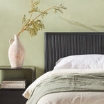 Paris Contemporary Reeded Headboard Solid Wood Bed Thumbnail