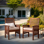 Midland Outdoor Patio Chairs with Cushions, Set of 2 Thumbnail