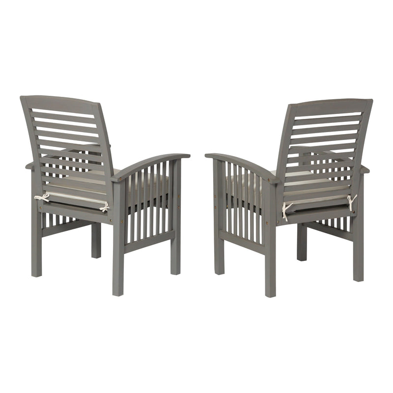 Midland Outdoor Patio Chairs with Cushions, Set of 2 - WHS Outdoor Walker Edison 