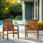 Vincent Patio Wood Chairs, Set of 2 Thumbnail