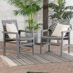 Vincent Patio Wood Chairs, Set of 2 Thumbnail