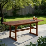 Midland Acacia Wood Outdoor Patio Butterfly Dining Table Thumbnail