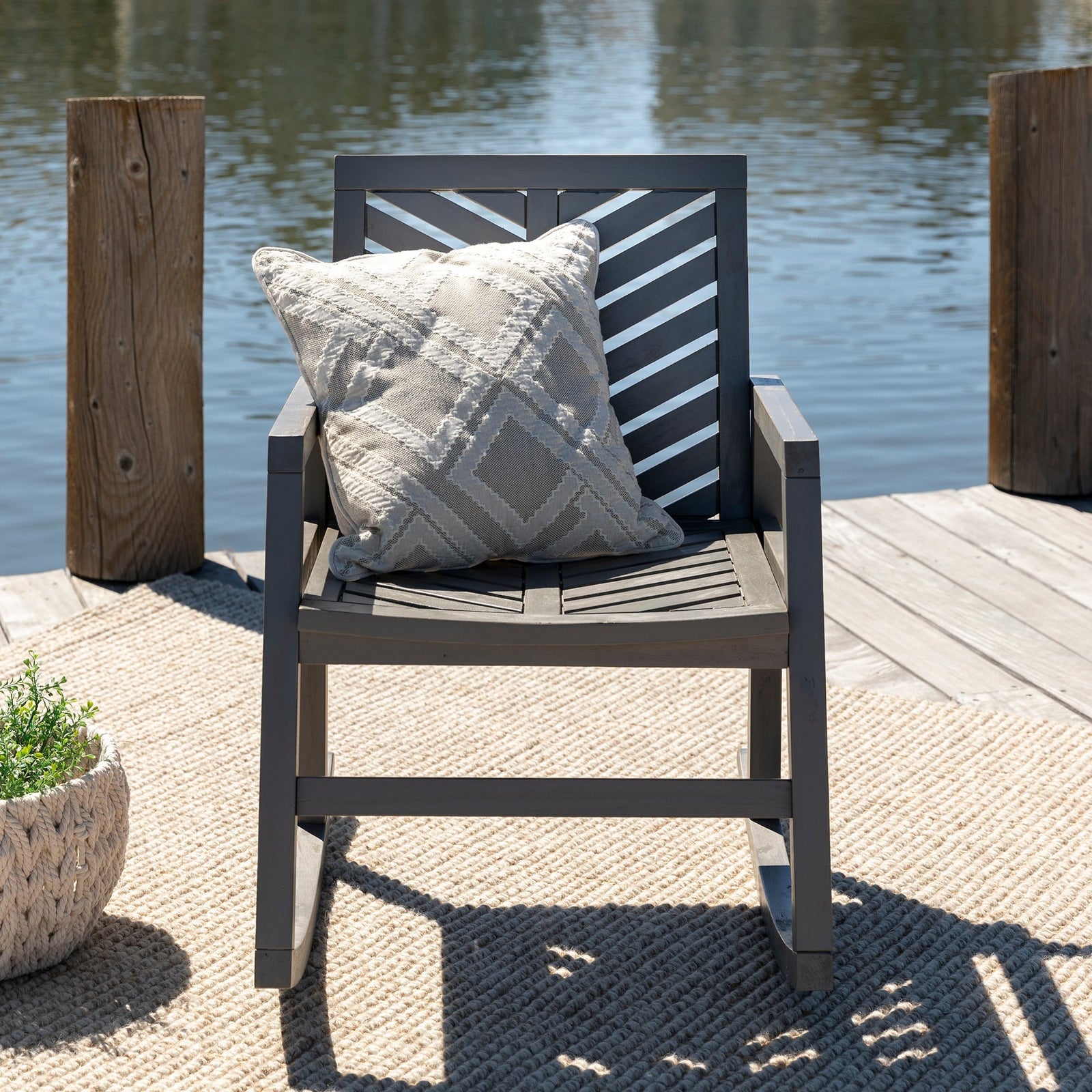 Chevron rocking fashion chair