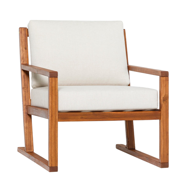 Prenton Modern Solid Wood Outdoor Club Chair - WHS Outdoor Walker Edison 